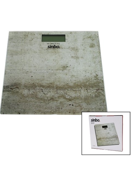 Dijital - Pilli Cam Banyo Baskülü LCD Ekran - Sıcaklık Göstergeli 180KG/50GR 28X28CM SBS-4465 (5131)