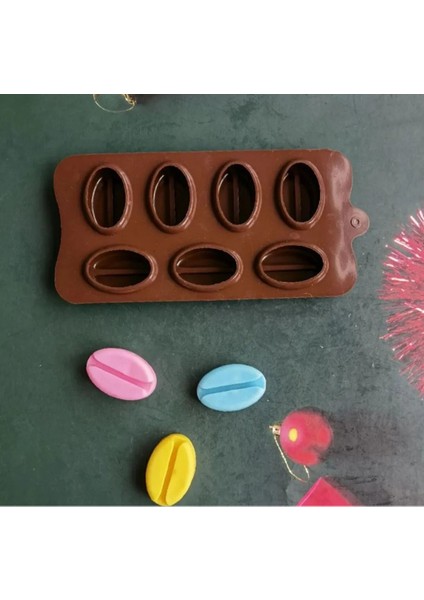 Kahve Çekirdeği Şekilli Silikon Kalıp