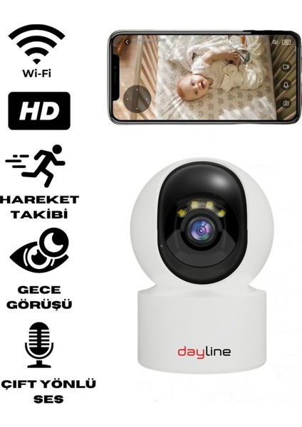 CN-DL201 3mp Wifi Pt Bebek Güvenlik Kamera