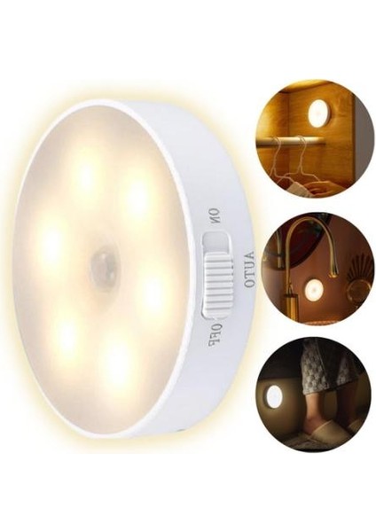 Hareket Sensörü Dolap Altı Aydınlatması USB Şarj Edilebilir LED (5131)