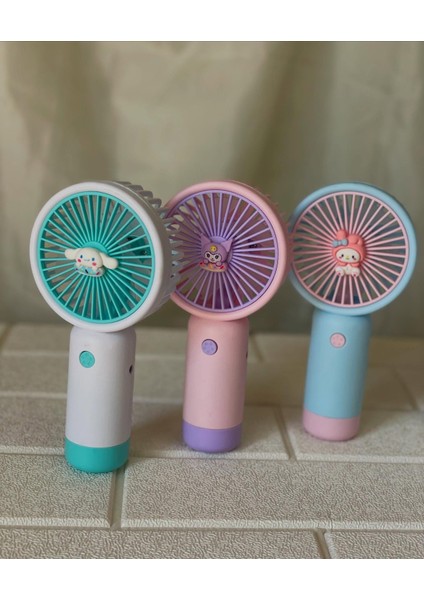 Sanrio Kawaii El Fanı, Şarjlı El Fanı, Sessiz Mini Vantilatör, Taşınabilir Soğutucu Fan