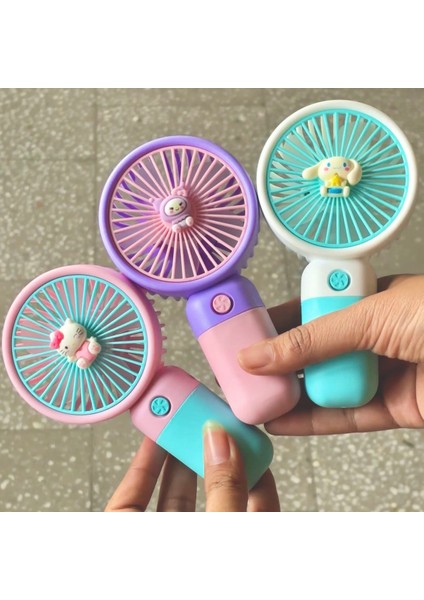 Sanrio Kawaii El Fanı, Şarjlı El Fanı, Sessiz Mini Vantilatör, Taşınabilir Soğutucu Fan