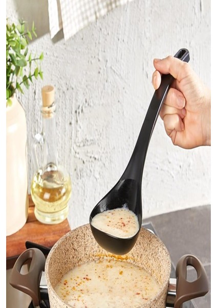 Premium Quality 6 Parça Standlı Servis Seti Kaşık Spatula Kepçe Makarna Kaşığı Süzgeç Seti
