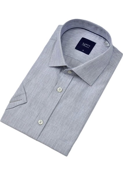 Erkek Klasik Çizgili Kısa Kol Gömlek 9493 BGL-ST04580