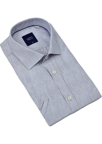 Erkek Klasik Çizgili Kısa Kol Gömlek 9493 BGL-ST04580 fırsatları