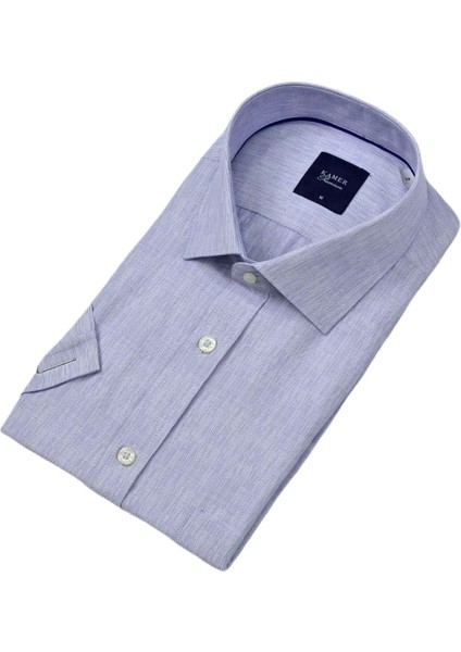 Erkek Klasik Çizgili Kısa Kol Gömlek 9493 BGL-ST04580