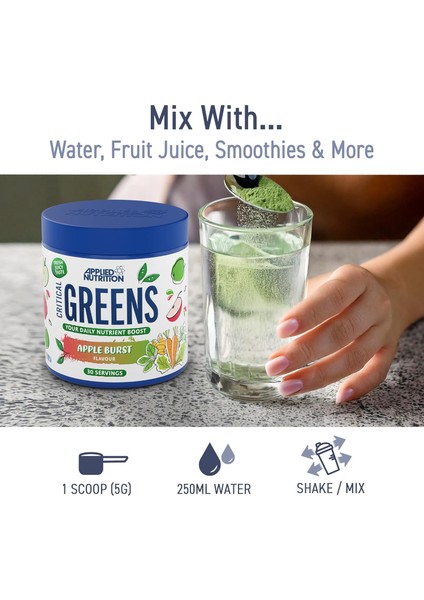 Critical Greens Superfood Blend For Gut Health Energy And Immune Support 30 Servis fiyatları