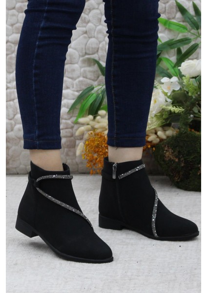 4278 Siyah Taşlı Sıcak Astar Kaymaz Taban Kadın Bot fırsatları
