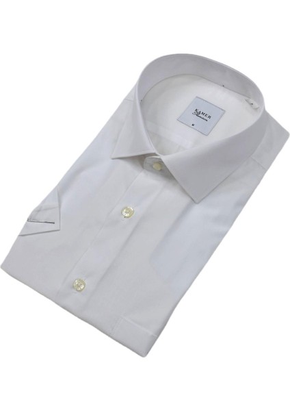 Erkek Klasik Düz Renk Kısa Kol Gömlek Pamuklu 9400 BGL-ST04582