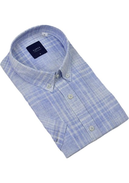 Erkek Klasik Ekose Kısa Kol Gömlek 9345 BGL-ST04583 fırsatları