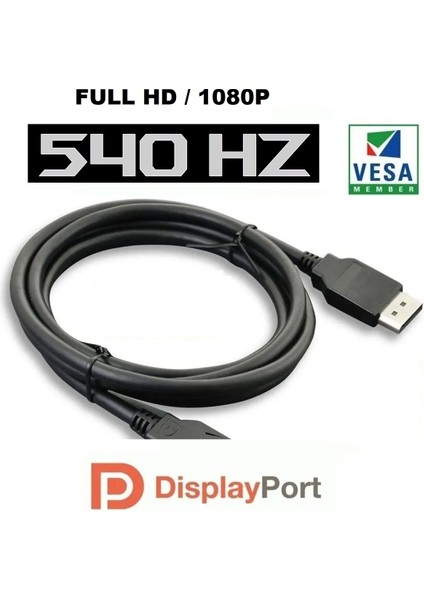 Displayport Dp Kablo 540 Herze Kadar Destekli Display - Dp Kablo V1.4 Sinema \ Oyuncu