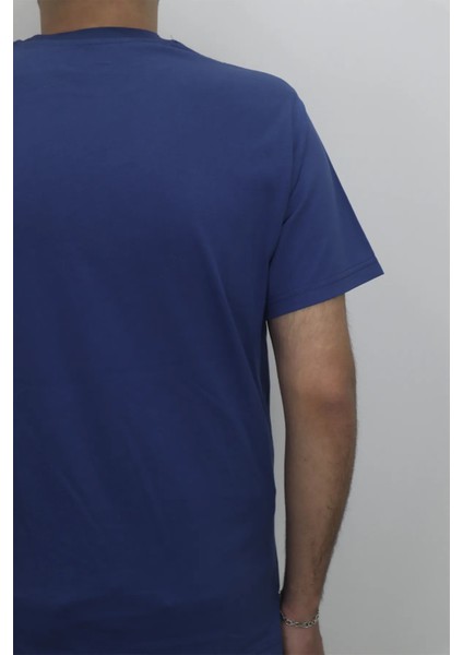 Fistan Store Erkek Düz Spor Kesim Rahat Kalıp Bisiklet Yaka Basic Tişört