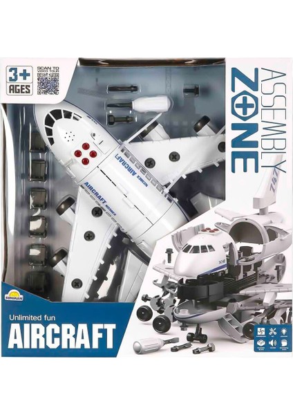 1005033 Sesli ve Işıklı Sök Tak You Uçağı