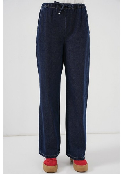 Geniş Paça Kot Pantolon 6706 - Lacivert