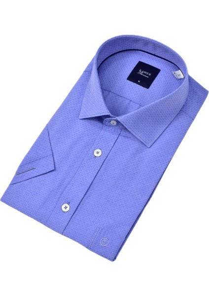Erkek Klasik Armürlü Kısa Kol Gömlek 9402 BGL-ST04575