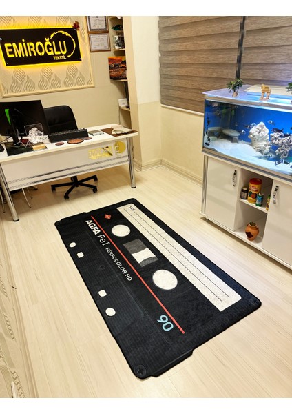 Eski Kaset Şeklinde Özel Süngerli Yüzey Makinede Yıkanabilir Halı - Kaymaz Taban fırsatları