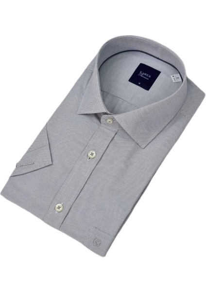 Erkek Klasik Kuşgözü Desen Kısa Kol Gömlek 9404 BGL-ST04573