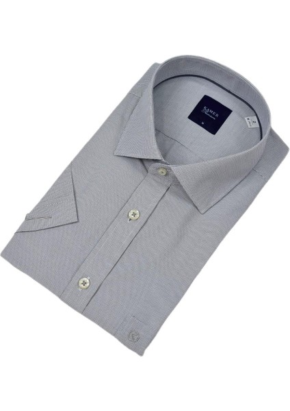 Erkek Klasik Kuşgözü Desen Kısa Kol Gömlek 9404 BGL-ST04573 modelleri