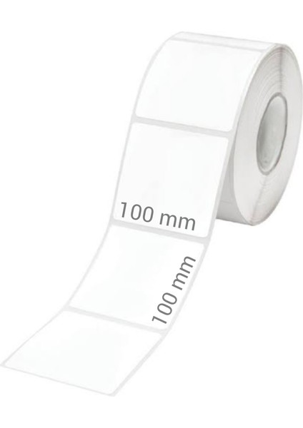 100 x 100 Pp Termal Etiket "polipropilen Termal" 1500'LÜK Rulo, 40MM Iç Kuka. Extra Güçlü Yapışkanlı "hotmelt". Yırtılmaz,ıslanmaz Etiket.
