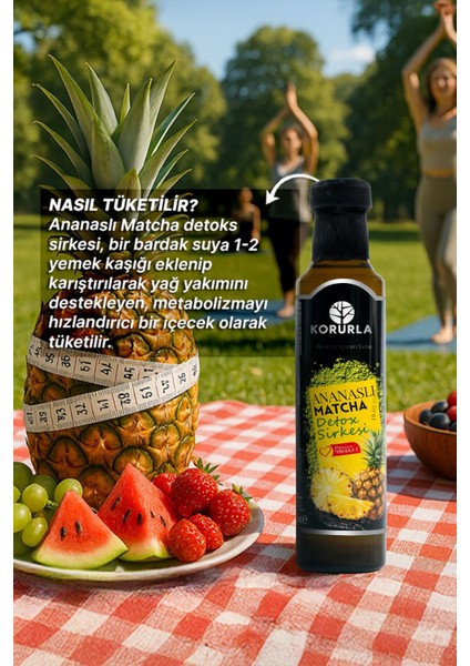 Ananaslı Matcha Detoks Sirkesi Bromelain Içerir