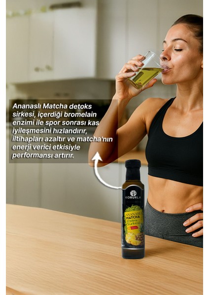 Ananaslı Matcha Detoks Sirkesi Bromelain Içerir