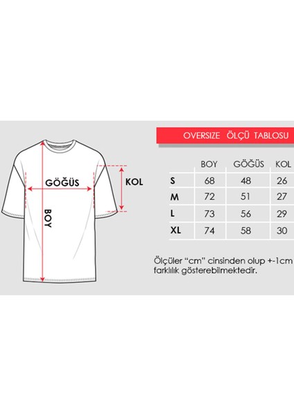 Matcha Baskılı Bej Oversize Unisex T-Shirt