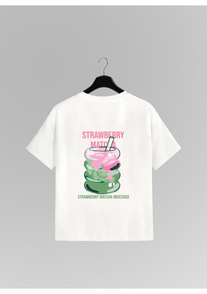 Strawberry Matcha Baskılı T-Shirt
