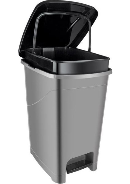 SRL-3029 Slim Pedallı Plastik Çöp Kovası Iç Kovalı 25 Lt