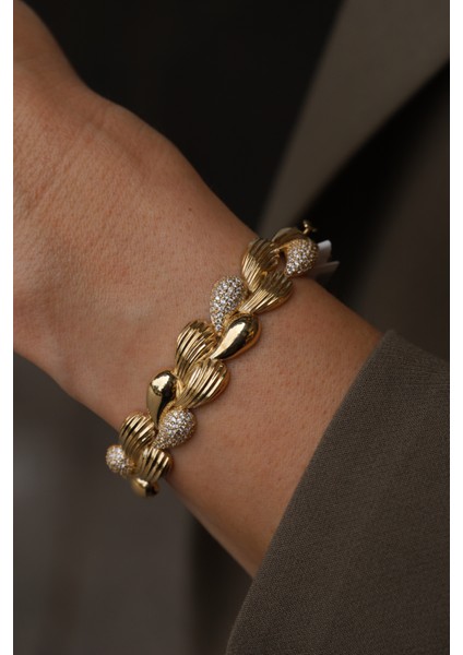 14 Ayar Altın Göz Yaşı Damlası Kelepçe