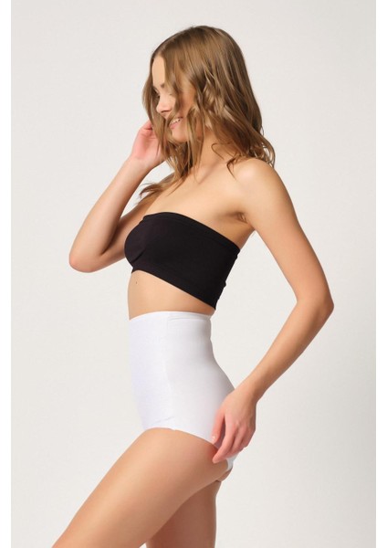 Beyaz Mı Emay 2842 Lazer Dantelli Slip Korse