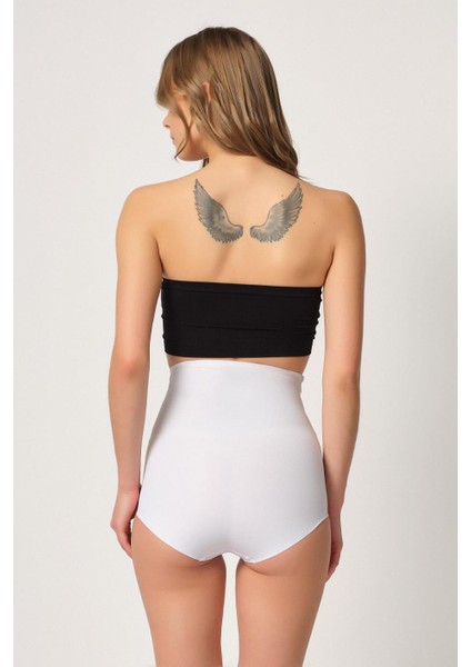 Beyaz Mı Emay 2842 Lazer Dantelli Slip Korse