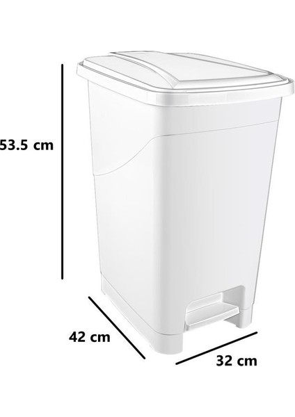 SRL-3030 Slim Pedallı Plastik Çöp Kovası Iç Kovalı 40 Lt fiyatları
