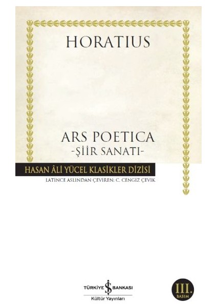 Ars Poetica - Şiir Sanatı - Hasan Ali Yücel Klasikleri