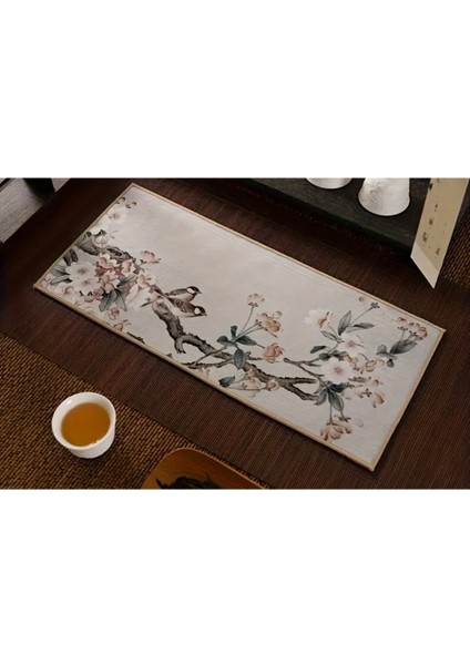 1 Adet Matcha Çay Örtüsü Antik Tarz Emici Çay Havlusu Baskılı Çay Örtüsü