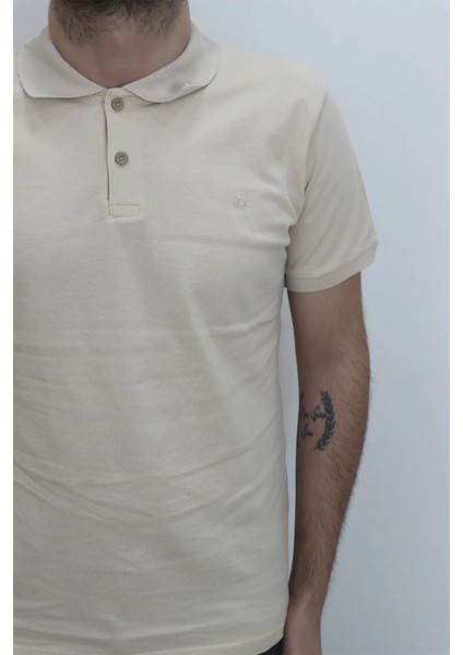 Fistan Store Erkek Bej Düz Klasik Kesim Rahat Kalıp Tek Cepli Polo Yaka Tişört fiyatları