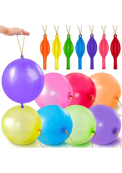 10 Adet Yüksek Kalite Lastikli Balon Punch 45 cm Balon Baskılı Italyan Malı 10 Pcs Rgb Punch Balloon