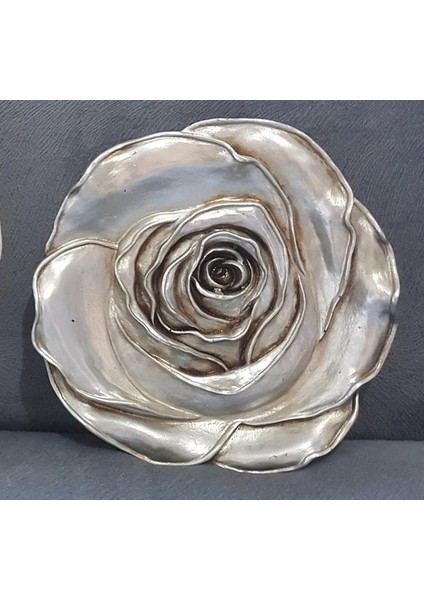 3 Boyutlu Dev Tabak Gül Çiçek Kabartma Silikon Kalıp K-691, Polyester Kokulu Taş Alçı Kalıbı indirimleri