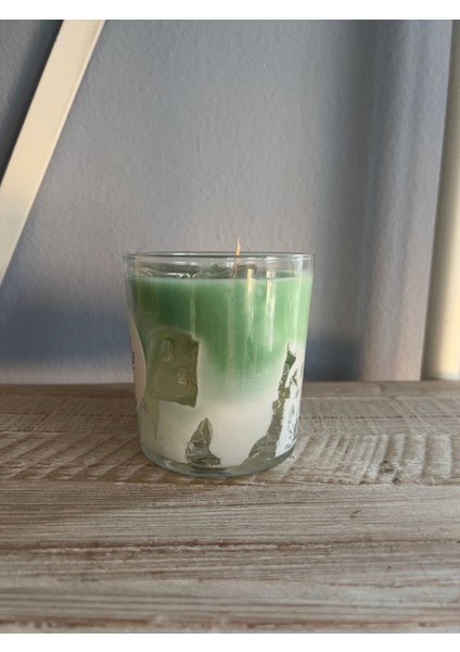 Matcha Latte Ahşap Fitil Soya Mum