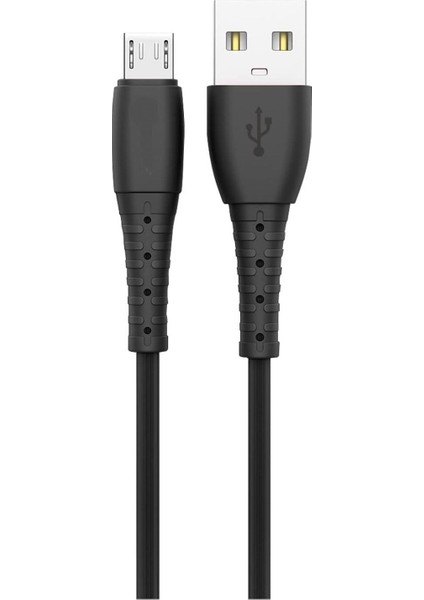 ESLIFETECH26AKSESUAR 3.0A Micro USB Data ve Şarj Kablosu Yüksek Hızlı Siyah