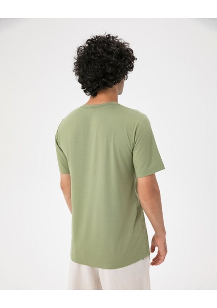 Yeşil Ecovero™ Erkek Viskoz Kısa Kollu T-Shirt
