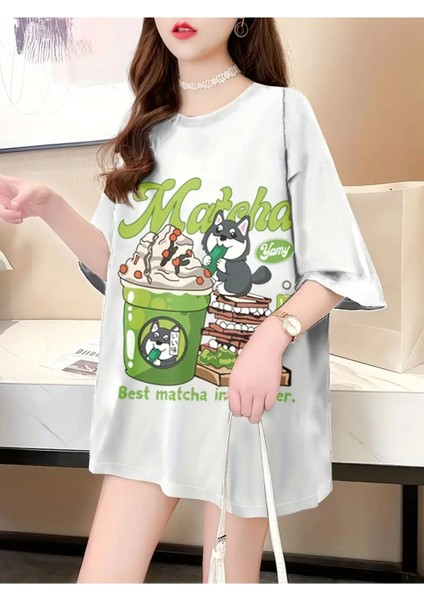 Matcha Çizgi Filmi- Speed Baskılı Unisex T-Shirt.