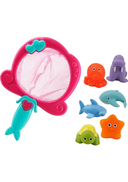 Parlak Renkli Bebek Banyo Oyuncağı Bb Gıcırtılı Bebek Çocuk Komik Hayvan Şekilli Küvet Oyuncağı Ev Banyosu Için Kırmızı Balık Ağı 6 Hayvanlı (Yurt Dışından) indirimleri
