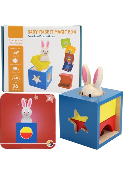 Bebek Ahşap Bulmaca Blok Kutusu Oyuncakları Çocuklar Için Eğitici Etkileşimli Oyuncak Kidbaby Tavşan Bulmaca Oyuncağı (Yurt Dışından)