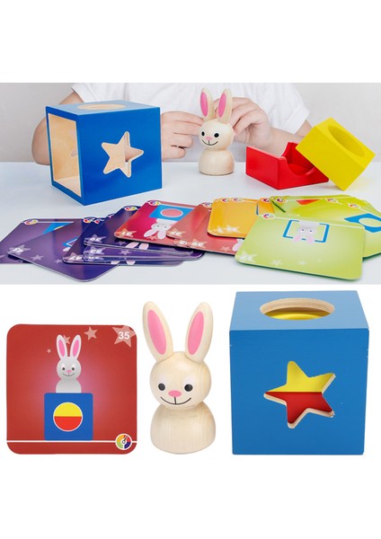 Bebek Ahşap Bulmaca Blok Kutusu Oyuncakları Çocuklar Için Eğitici Etkileşimli Oyuncak Kidbaby Tavşan Bulmaca Oyuncağı (Yurt Dışından)