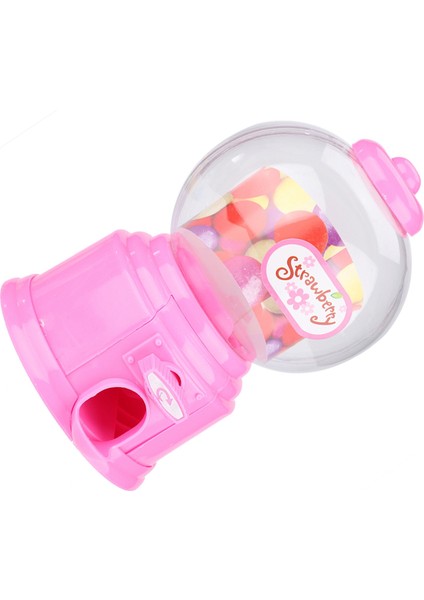 Taşınabilir Çocuk Şekerleme Makinesi Plastik Mini Sakız Dağıtıcısı Çocuklar Anaokulu Hediyesi (Pembe) (Yurt Dışından)