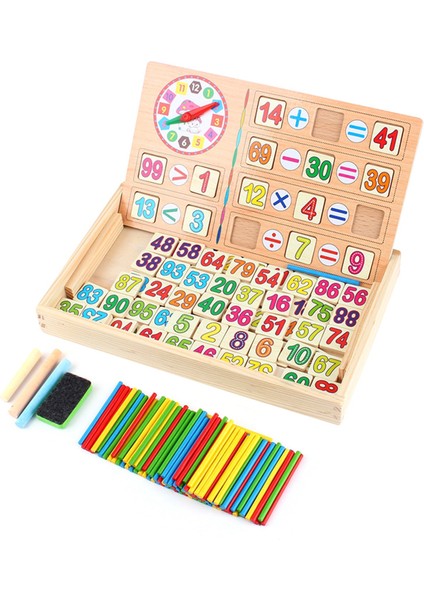 Matematik Oyuncak Çubukları Sayı Hesaplama Oyuncak Çocuklar Eğitici Ahşap Okul Öncesi Sayma Oyunu Oyuncak (Yurt Dışından)