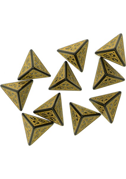 10 Adet Zar Seti Çokyüzlü Zar Rol Yapma Rpg Oyunları Akrilik Dnd Masa Oyunu Aksesuarı Zar D4 (Yurt Dışından)