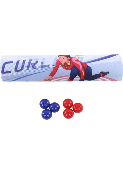 Masaüstü Curling Oyunu Roll Up Etkileşimli Eğitici Rekabetçi Taşınabilir Curling Tahtası Aile Oyunu (Yurt Dışından)