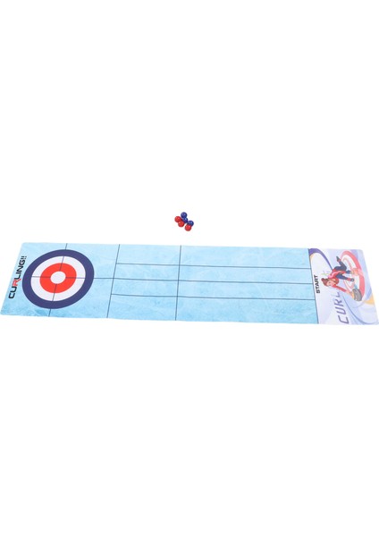 Masaüstü Curling Oyunu Roll Up Etkileşimli Eğitici Rekabetçi Taşınabilir Curling Tahtası Aile Oyunu (Yurt Dışından)