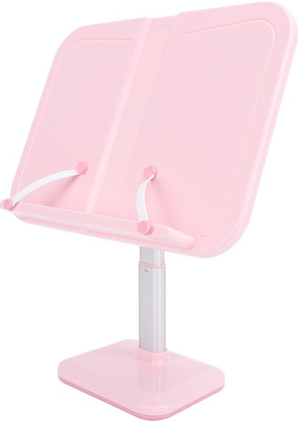 Sayfa Klipsli Ayarlanabilir Kitap Tutucu Çok Açı Ayarlı Alüminyum Çocuk Okuma Standı Dizüstü Bilgisayar Ders Kitabı Pembe (Yurt Dışından)